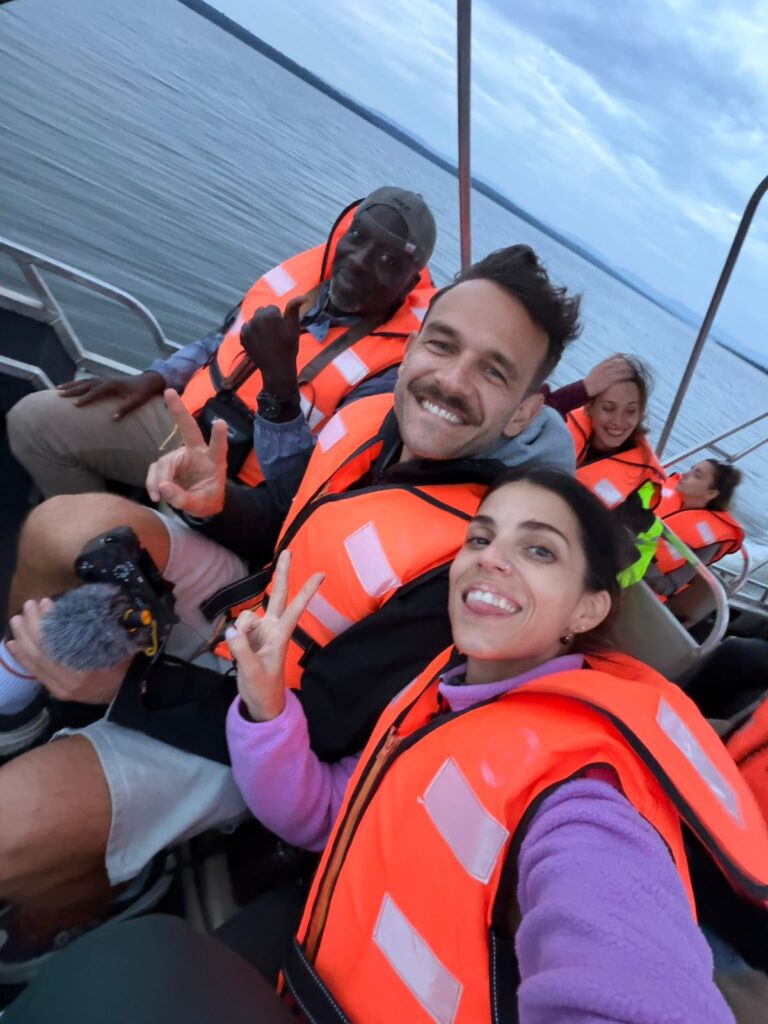 Clients enjoying a boat cruise on Lake Ihema Akagera National Park